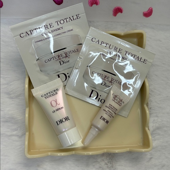 LOW START‼️Dior Red Lipstick, Eyeliner, Facial Samples, and White Mesh Pouch - Picture 4 of 7